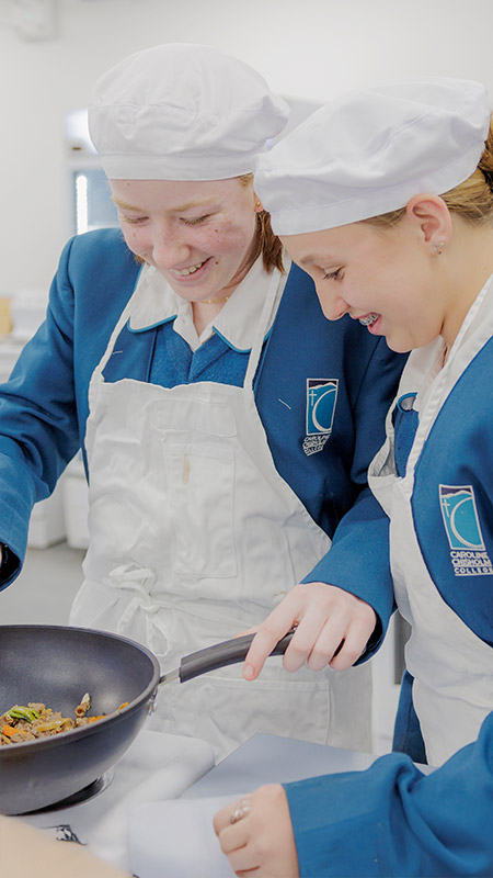 Caroline Chisholm Catholic College Glenmore Park hospitality students
