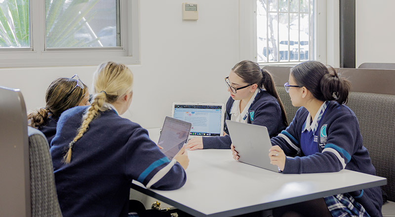 Caroline Chisholm Catholic College Glenmore Park students in class