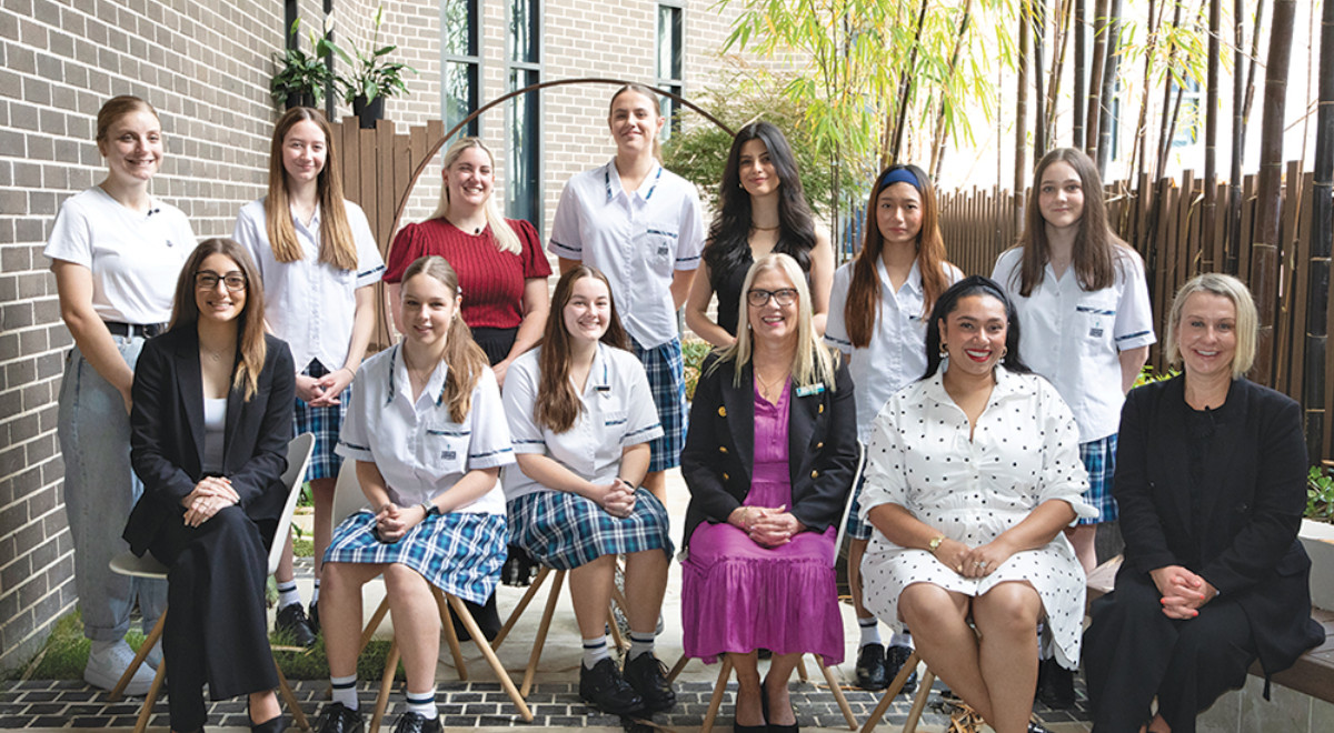 Students and speakers at the Careers High Tea, Caroline Chisholm Glenmore Park